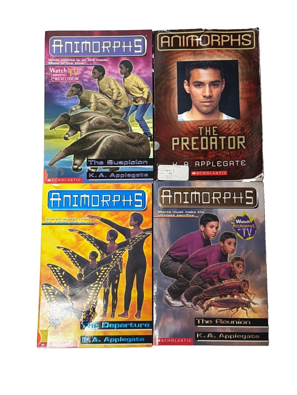 Animorphs Book Lot Of 4 Scholastic K.A. Applegate #5, 19, 24 & 30 Paperback